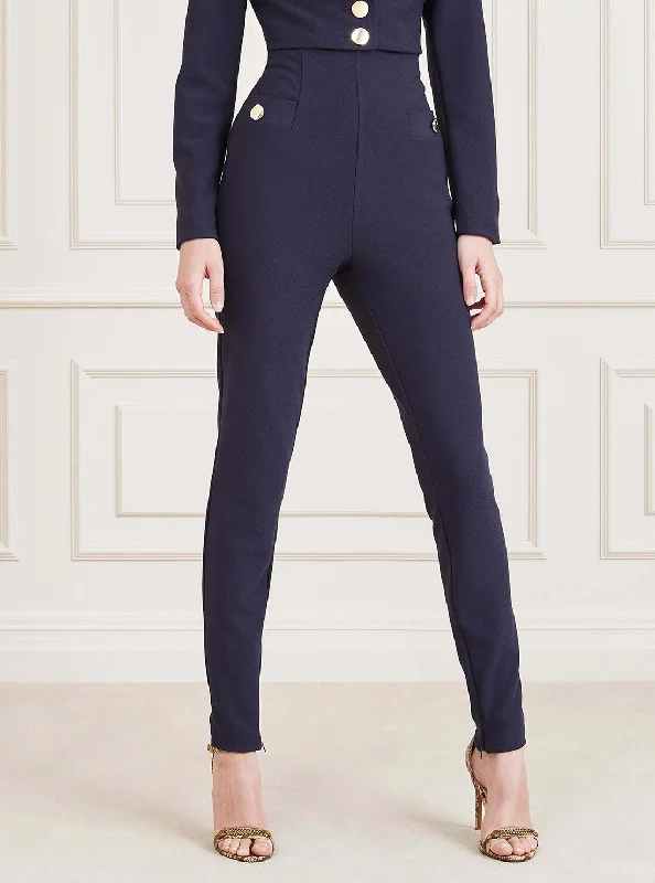 Refreshing Design Marciano Blue Multi Leigah High-Rise Skinny Pants