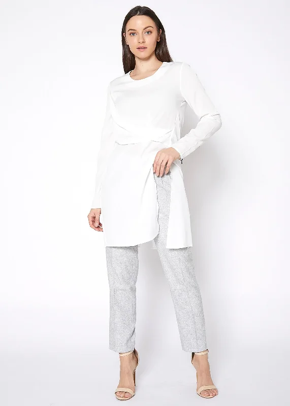 Summer Selection Slit Hem Twist Front Dress