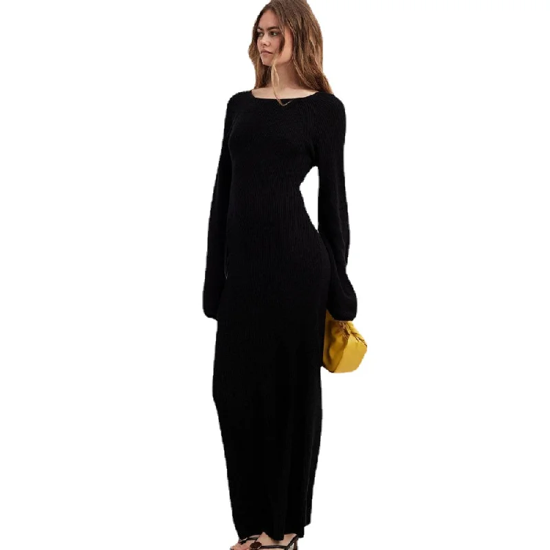 Playful Style Women's Hollow Backless Cross Strap Long Dress