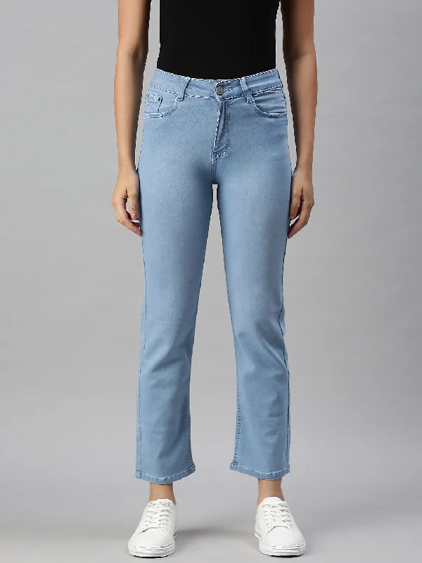Versatile Wear Women's Denim Straight Fit Blue Jeans