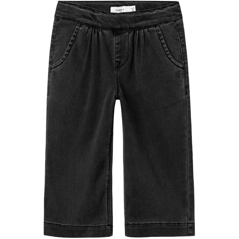 Fashion Trend Name It Black Denim Bella Wide Jeans Noos