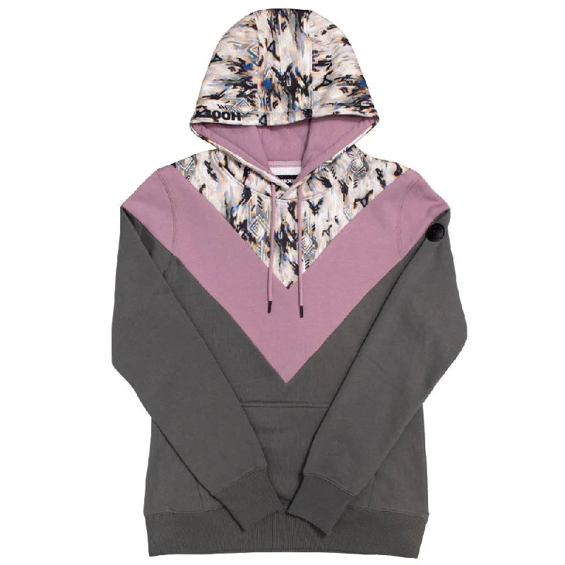 Romantic And Fresh "Berkley" Aztec/Purple/Charcoal Chevron Pattern Hoody