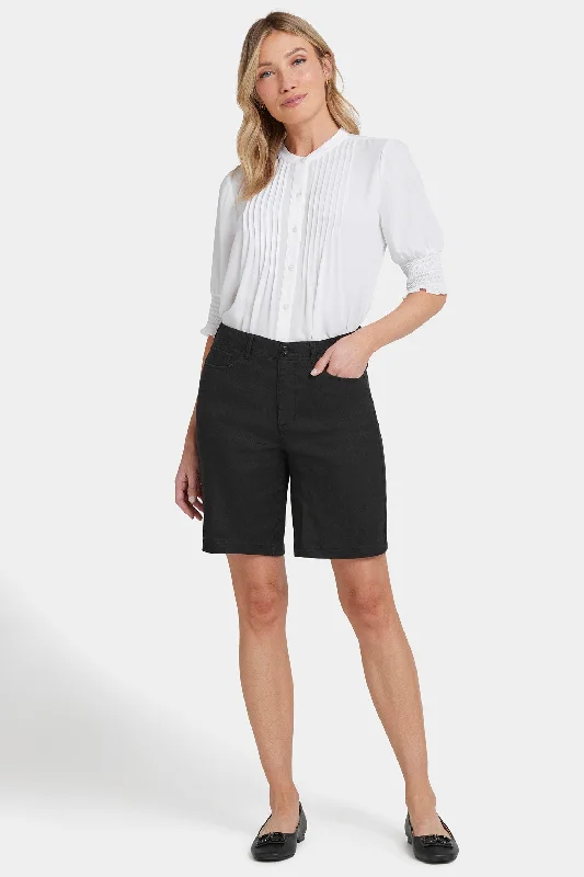 College Style 5 Pocket Bermuda Shorts - Black