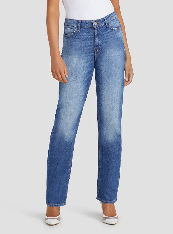 Elegant Wear Eco High-Rise 1981 Straight Denim Jeans In Focus Wash