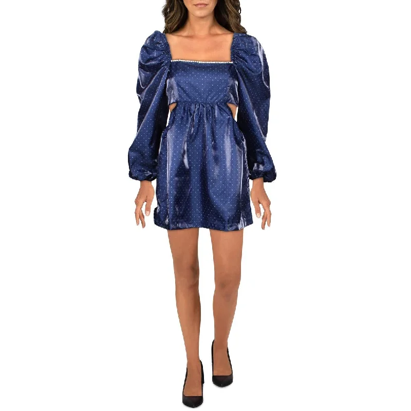 Sports And Leisure Danielle Bernstein Womens Juniors Rhinestone Mini Cocktail and Party Dress Sports And Leisure Danielle Bernstein Womens Juniors Rhinestone Mini Cocktail and Party Dress