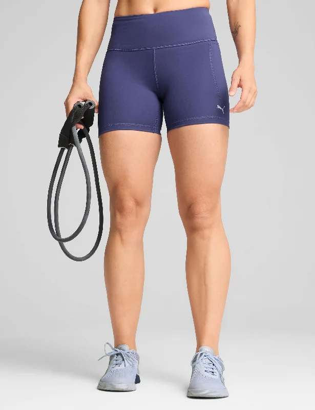 Urban Style Cloudspun High Waisted 5" Tight Shorts - Blue Crystal