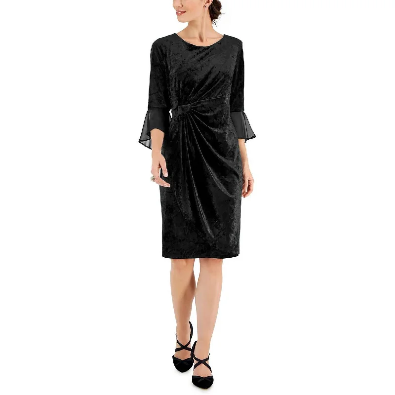 British Fashion Connected Apparel Womens Velvet Midi Cocktail and Party Dress