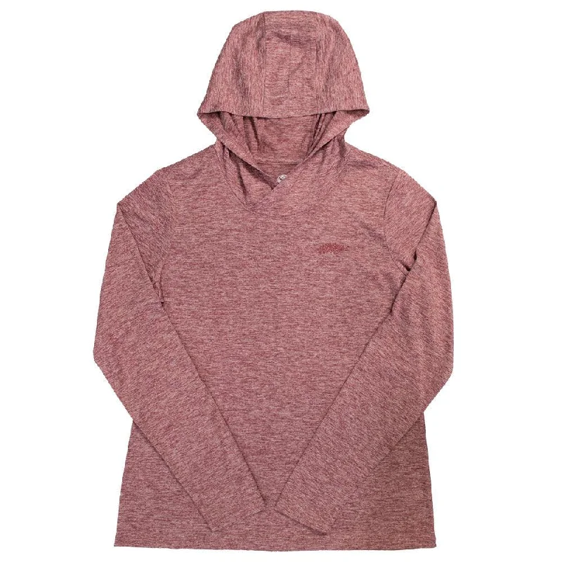 Fashionable And Versatile "Easy Breezy" Heather Maroon Hoody
