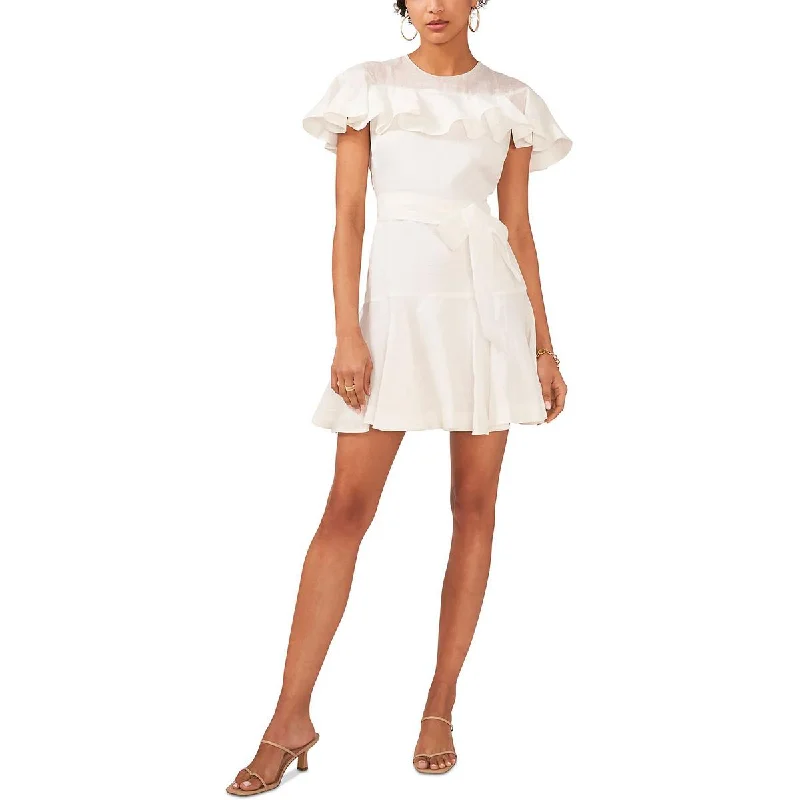 Luxury Fashion CeCe Womens Ruffled Mini Cocktail And Party Dress