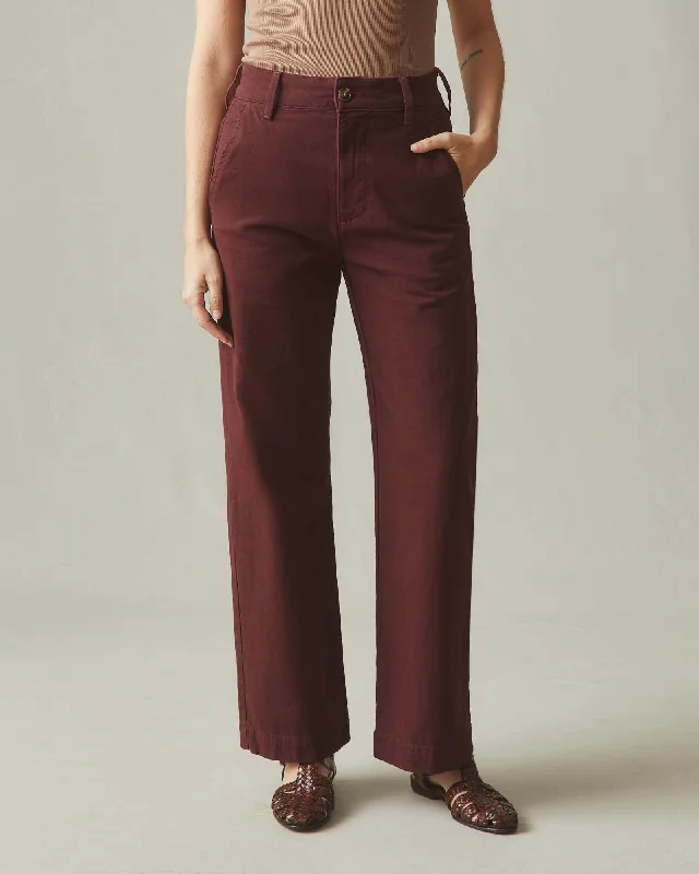 Chic Lounge Wide Leg Pant - Rum Raisin