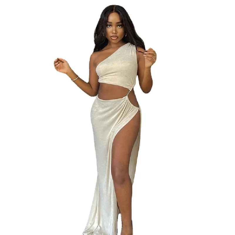 Sports Comfort Style Women's Hollow Shoulder Dress