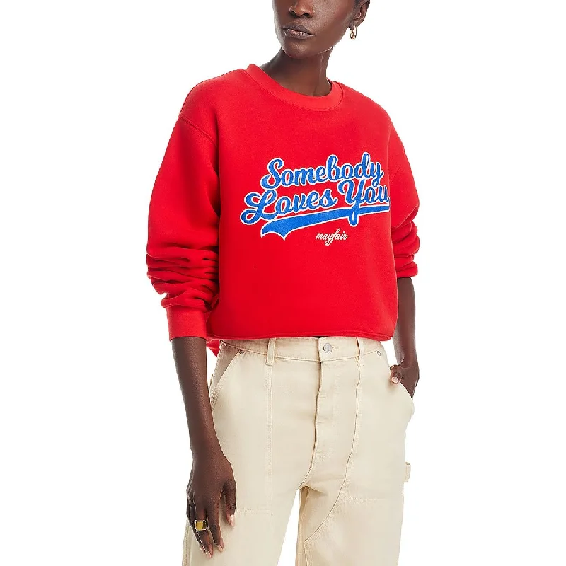 Retro Fashion Womens Grapic Long Sleeve Crewneck Sweater
