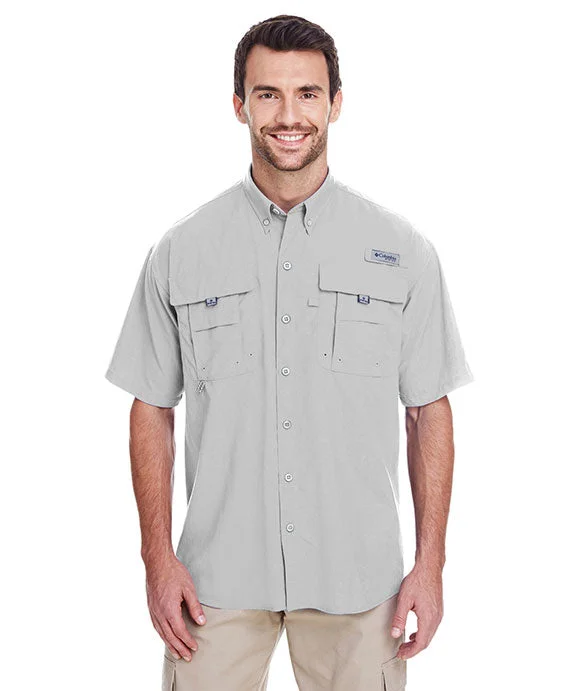 Short Design 7047 - Columbia Mens Bahama™ II Short-Sleeve Shirt | Cool Grey