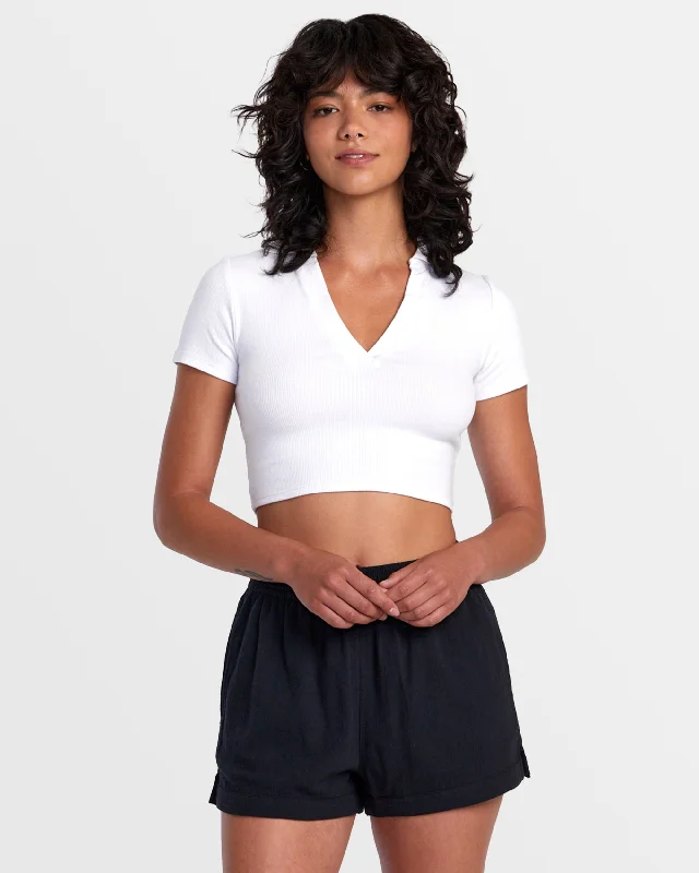 Casual Chic Sawyer Elastic Waist Shorts - RVCA Black