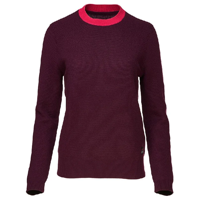 Lazy Home Womens Merino Honeycomb Sweater (Wine/Fuchsia)