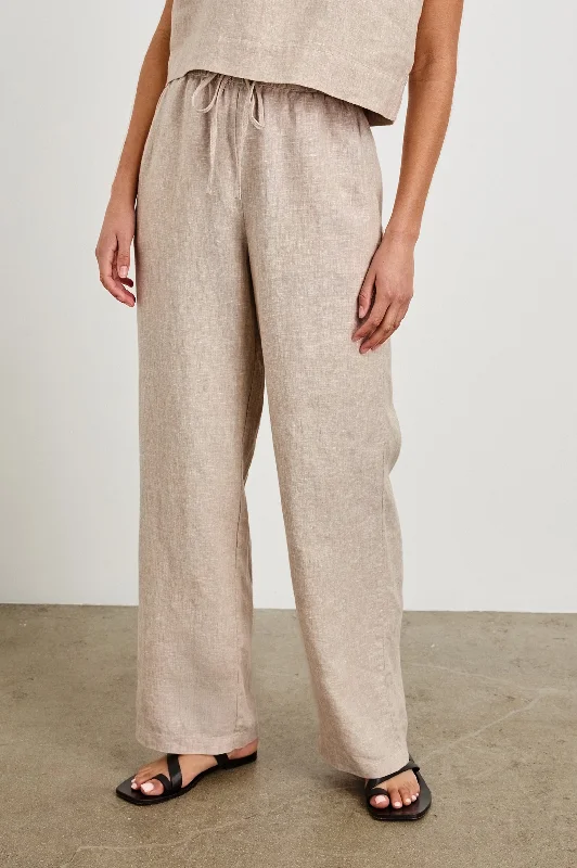 Must-have For Autumn And Winter EMMIE PANT - HEATHERED FLAX