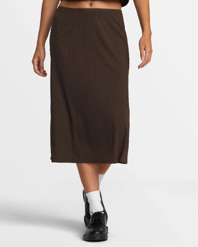 Soft Wear Jenni Midi Skirt - Chocolate Torte