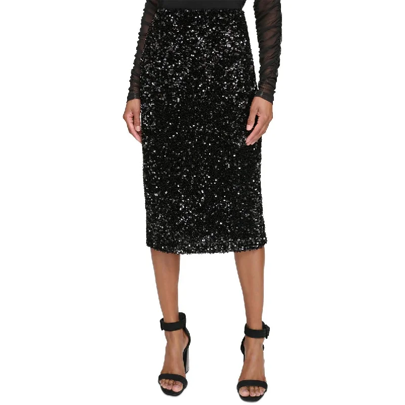 Perfect Tailoring Calvin Klein Womens Sequined Mini Cocktail And Party Dress