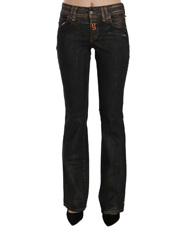 Fashion Must-have Mid Waist Flared Denim Casual Pants W24 US Women