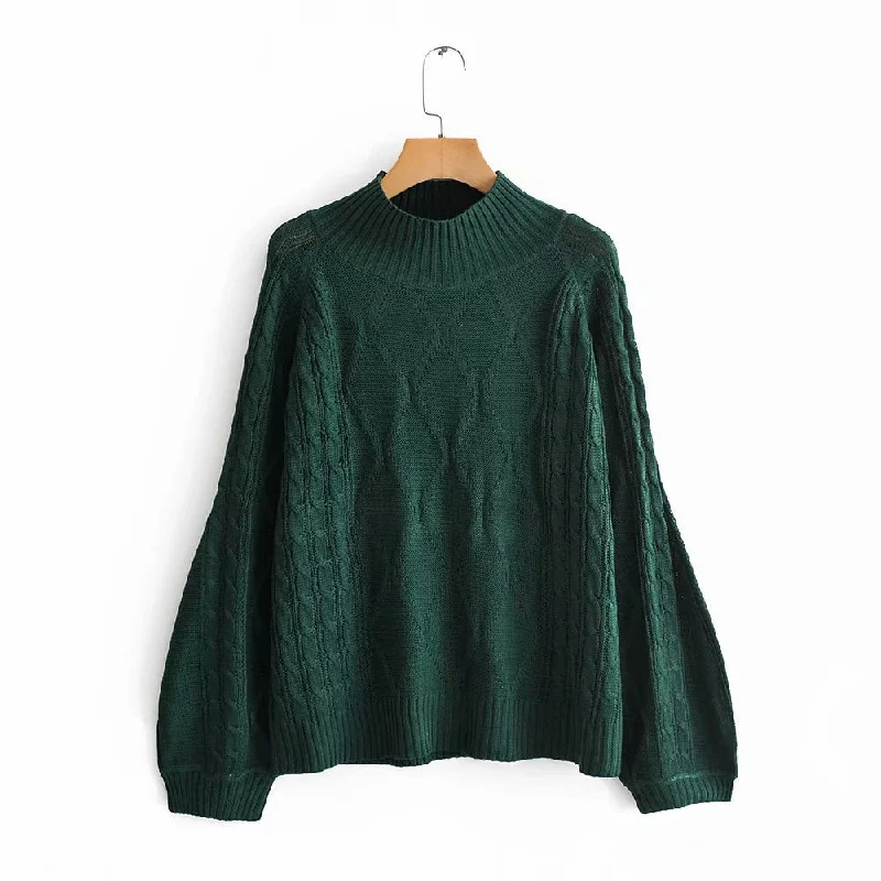 Cozy Outerwear Autumn diamond reticulate women's sweater  1346